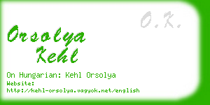 orsolya kehl business card